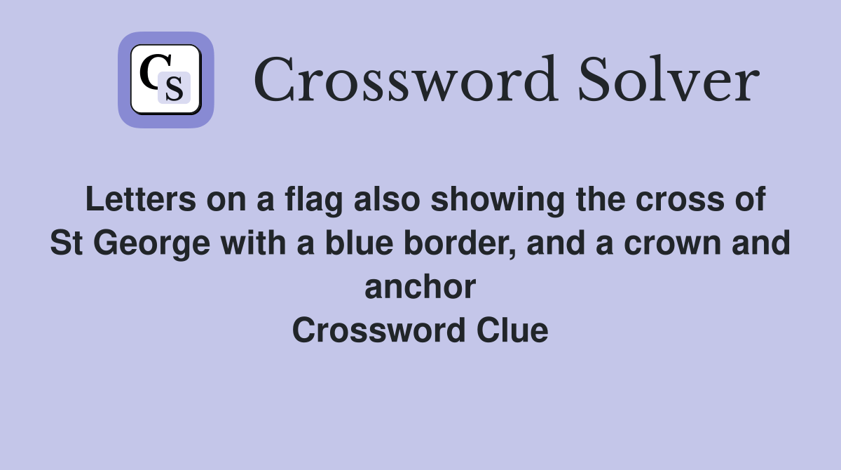 Letters on a flag also showing the cross of St with a blue